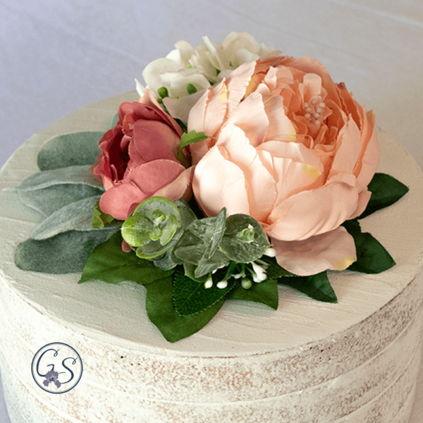 CT09-silk-flowers-cake-topper-pink-peony-coral-rose-gilded-shadows-bridal-2