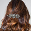 HCS06 Silver Wings Rhinestone Hair Comb